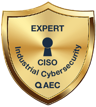 Escudo oro Expert programa de la AEC para el curso Gestión de la Ciberseguridad Industrial para CISOs